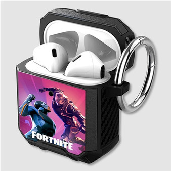 Pastele Omega vs Carbide Fortnite Battle Royale Custom Personalized Airpods Case Shockproof Cover The Best Smart Protective Cover With Ring AirPods Gen 1 2 3 Pro Black Pink Colors