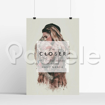 The Chainsmokers Closer feat Halsey Silk Poster Wall Decor 20 x 13 Inch 24 x 36 Inch