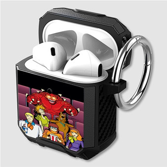 Pastele Scooby Doo and Monsters Custom Personalized Airpods Case Shockproof Cover The Best Smart Protective Cover With Ring AirPods Gen 1 2 3 Pro Black Pink Colors