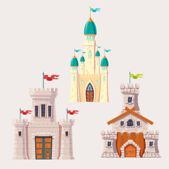 Pastele Castle Collection Printable Editable Instant Digital Download 300 Dpi PNG EPS File Megabundle Illustrations Cute Hand Drawn Images Sticker for Fabric Clothing Embroidery Decoration Commercial Personal Use