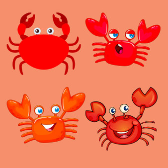 Pastele Crab Collection Megabundle Clipart Instant Digital Download Printable Editable Vector Clipart Decoration Greeting Card Wall Decor Stickers Label Party Supplies Poster T-Shirt Clothing Embroidery Birthday