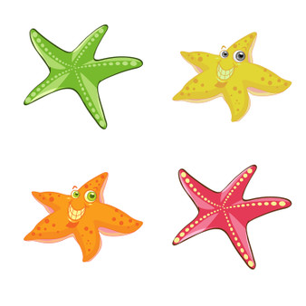 Pastele Starfish Clipart Collection Set of Digital Download Editable Artwork Ready to Use PNG EPS 300 Dpi File Bundles Clip Art for Wallpaper Wall Decor T-Shirt Clothing Fabric Print Embroidery Paper products Invitations Greeting cards Stickers