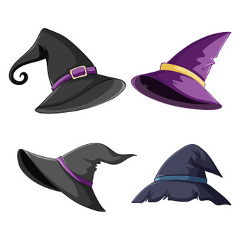 Pastele Wizard Hat Instant Digital Download CLipart PNG EPS File 300 Dpi Printable Editable Artwork Vector  Clip Art Decoration Wall Decor Wallpaper Art T-Shirt Clothing Paper Print Stickers Embroidery Invitation Greeting Card