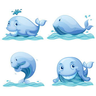 Pastele Blue Whales Clipart Digital Download Printable File Editable Artwork Instant Download PNG EPS File 300 Dpi Paper Products Invitations Greeting Card Stickers Birthday Clothing Stationary Scrapbooking