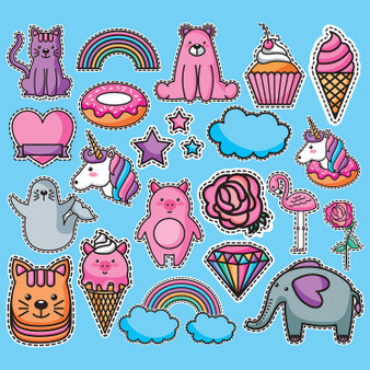 Pastele Emojis Kawaii Characters Clipart PNG Bundles EPS 300 Dpi File Ready to Use Editable printable Vector Artwork Instant Digital Download for Print to Fabric Textile Clothing Paper Wall Art Wall Decor Wall Paper Embroidery Birthday Stickers