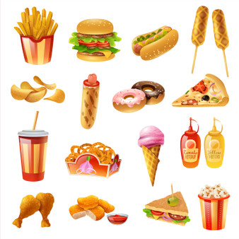 Pastele Fast Food Clipart PNG Bundles EPS 300 Dpi File Ready to Use Editable printable Vector Artwork Instant Digital Download for Print to Fabric Textile Clothing Paper Wall Art Wall Decor Wall Paper Embroidery Birthday Stickers