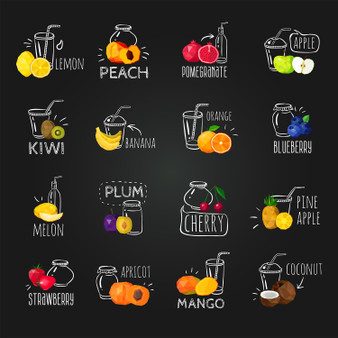 Pastele Fruits Chalkboard Clipart Instant Digital Download CLipart PNG EPS File 300 Dpi Printable Editable Artwork Vector  Clip Art Decoration Wall Decor Wallpaper Art T-Shirt Clothing Paper Print Stickers Embroidery Invitation Greeting Card