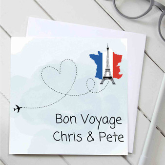 Pastele Bon Voyage France Greeting Card High Resolution Images Template Editable in Canva Custom Text Greeting Card Name Card Birthday Wedding Bridesmaid Graduation New Born Parcel Gift Card Qoutes Card Printable File Digital Download