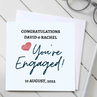 Pastele Congratulations Engaged Custom Greeting Card Template Editable in Canva Digital Download 300 Dpi File Easy Self Editing Custom Text Greeting Card Wedding Bridesmaid Happy Birthday Gift Quotes Graduation New Born Printable Instant Download