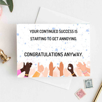 Pastele Congratulations Funny Custom Greeting Card Template Editable in Canva Digital Download 300 Dpi File Easy Self Editing Custom Text Greeting Card Wedding Bridesmaid Happy Birthday Gift Quotes Graduation New Born Printable Instant Download