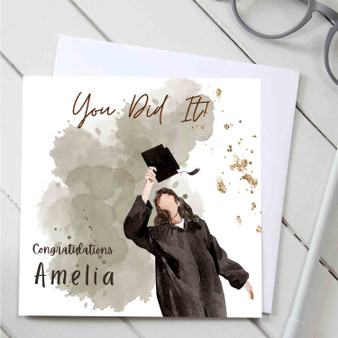 Pastele You Did It Graduation Greeting Card Template High Resolution Images Editable Printable in Canva Digital Download File Self Editing Text Quotes Messages Personalized Greeting Card Birthday Emigrating Card Love Wedding Anniversary