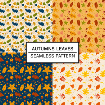 Pastele Autumn Leaves Seamless Pattern Digital Download PNG JPG High Resolution 300 Dpi Repeating Pattern Fill Background Editable Printable for Textile Fabric Wallpaper Wall Art Decor Paper Product Clothing Personal and Commercial Use