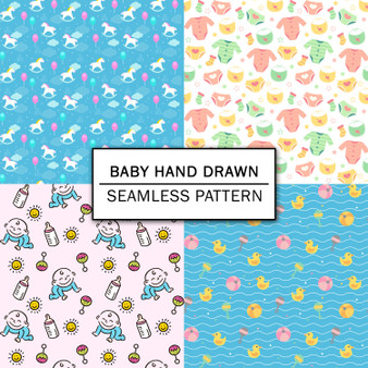 Pastele Baby Hand Drawn Seamless Pattern Digital Download PNG JPG High Resolution 300 Dpi Repeating Pattern Fill Background Editable Printable for Textile Fabric Wallpaper Wall Art Decor Paper Product Clothing Personal and Commercial Use