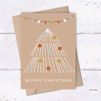 Pastele Merry Christmas Trees 6x4 Inch Custom Personalized Greeting Card Digital Download File Template Editable in Canva Message Card Custom Text Easy Self Editing Girlfriend Boyfriend Happy Birtday Wedding New Born Gift Printable Greeting Card