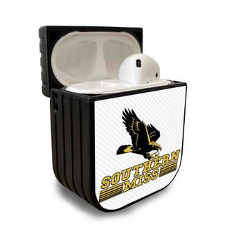 Pastele New Southern Miss Golden Eagles Custom Personalized AirPods Case Apple AirPods Gen 1 AirPods Gen 2 AirPods Pro Protective Cover Sublimation