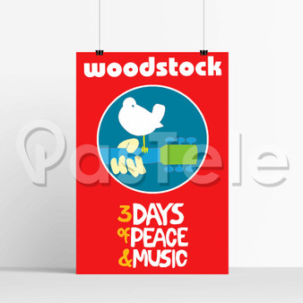 Woodstock 3 Days of Peace Silk Poster Wall Decor 20 x 13 Inch 24 x 36 Inch