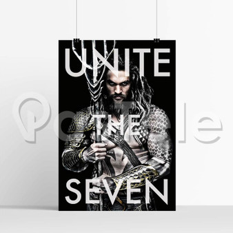 Aquaman Unite The Seven Silk Poster Print Wall Decor 20 x 13 Inch 24 x 36 Inch