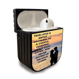 Pastele Best Couple Love Quotes For Him Custom Personalized AirPods Case Apple AirPods Gen 1 AirPods Gen 2 AirPods Pro Protective Cover Sublimation