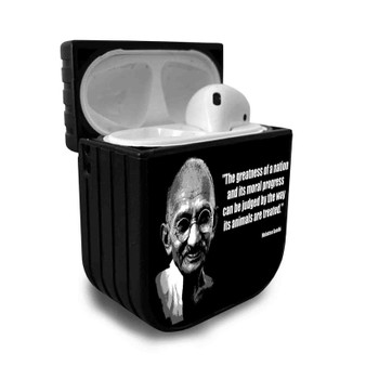 Pastele Best Ghandi Quote About Animals Custom Personalized AirPods Case Apple AirPods Gen 1 AirPods Gen 2 AirPods Pro Protective Cover Sublimation