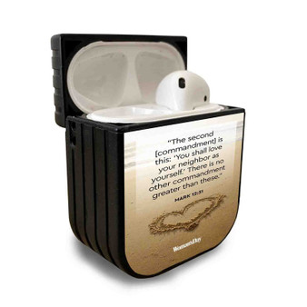 Pastele Best Bible Quotes About Loving Yourself Custom Personalized AirPods Case Apple AirPods Gen 1 AirPods Gen 2 AirPods Pro Protective Cover Sublimation