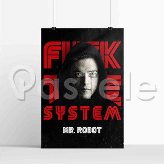 Mr Robot Fuck The System Silk Poster Custom Print Wall Decor 20 x 13 Inch 24 x 36 Inch