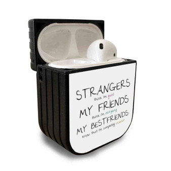 Pastele Best My Crazy Friend Quotes Custom Personalized AirPods Case Apple AirPods Gen 1 AirPods Gen 2 AirPods Pro Protective Cover Sublimation
