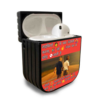Pastele Best Old Friends Quotes Hindi Custom Personalized AirPods Case Apple AirPods Gen 1 AirPods Gen 2 AirPods Pro Protective Cover Sublimation