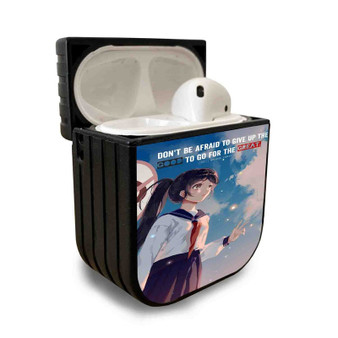 Pastele Best Anime Quote Our Great Society Custom Personalized AirPods Case Apple AirPods Gen 1 AirPods Gen 2 AirPods Pro Protective Cover Sublimation