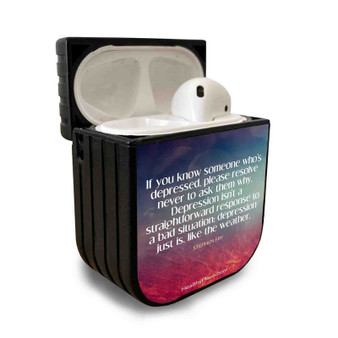 Pastele Best Living With Someone With Depression Quotes Custom Personalized AirPods Case Apple AirPods Gen 1 AirPods Gen 2 AirPods Pro Protective Cover Sublimation