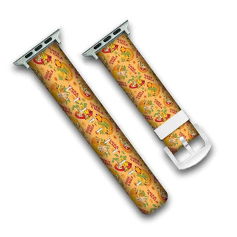 Pastele New Disney The Lion King Simba & Nala Custom Personalized Apple Watch Band Genuine Leather Watch Band Replacement 38mm 40mm 42mm 44mm