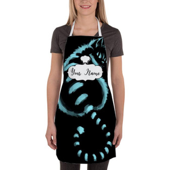 Pastele Best Cat Cheshire in Shadow Custom Personalized Name Kitchen Apron