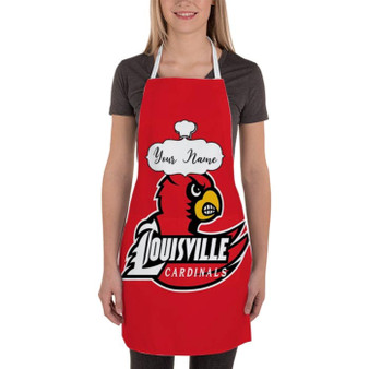 Pastele Best Louisville Cardinals Red Custom Personalized Name Kitchen Apron