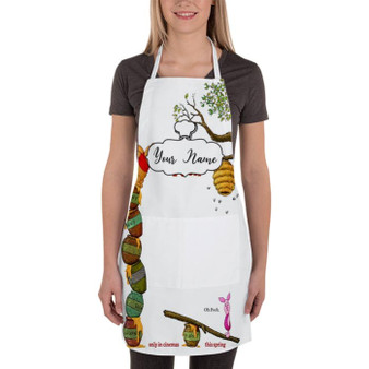 Pastele Best Winnie The Pooh and Piglet Disney Custom Personalized Name Kitchen Apron