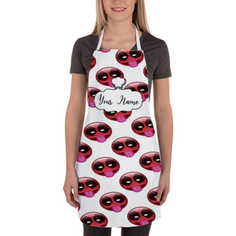 Pastele Best Deadpool Face Custom Personalized Name Kitchen Apron