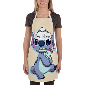 Pastele Best Disney Stitch Face Custom Personalized Name Kitchen Apron