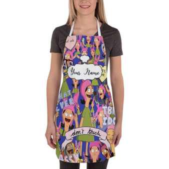 Pastele Best Louise Belcher Collage Custom Personalized Name Kitchen Apron