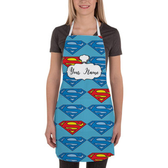 Pastele Best Superman Collage Comic Custom Personalized Name Kitchen Apron