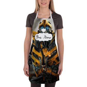 Pastele Best Transformers Bumble Bee Custom Personalized Name Kitchen Apron