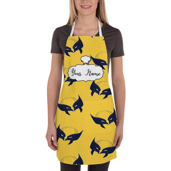 Pastele Best Wolverine Logo Pattern Custom Personalized Name Kitchen Apron