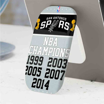 Pastele Best Champions San Antonio Spurs NBA Phone Click-On Grip Custom Pop Up Stand Holder Apple iPhone Samsung