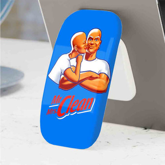 Pastele Best Mr and Mrs Clean Phone Click-On Grip Custom Pop Up Stand Holder Apple iPhone Samsung