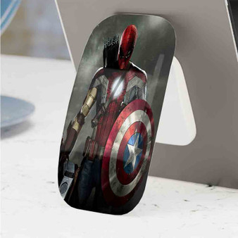 Pastele Best Spiderman Thor Hawkeye Captain America Iron Man Black Widow Phone Click-On Grip Custom Pop Up Stand Holder Apple iPhone Samsung
