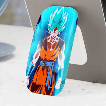 Pastele Best Goku Super Saiyan Blue Dragon Ball Super Phone Click-On Grip Custom Pop Up Stand Holder Apple iPhone Samsung