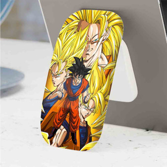 Pastele Best Goku Super Saiyan Transformation Dragon Ball Phone Click-On Grip Custom Pop Up Stand Holder Apple iPhone Samsung
