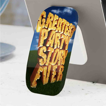 Pastele Best Greatest Party Story Ever Phone Click-On Grip Custom Pop Up Stand Holder Apple iPhone Samsung