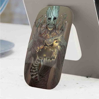 Pastele Best Groot Guardians of The Galaxy Phone Click-On Grip Custom Pop Up Stand Holder Apple iPhone Samsung
