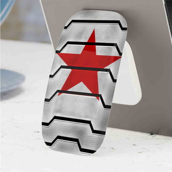 Pastele Best Bucky Barnes Red Star Civil War Phone Click-On Grip Custom Pop Up Stand Holder Apple iPhone Samsung