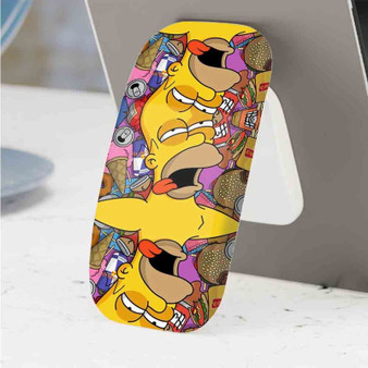 Pastele Best Homero Simpsons Phone Click-On Grip Custom Pop Up Stand Holder Apple iPhone Samsung