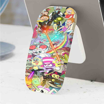 Pastele Best Rick and Morty Galaxy Phone Click-On Grip Custom Pop Up Stand Holder Apple iPhone Samsung