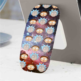 Pastele Best Rick and Morty Pattern Phone Click-On Grip Custom Pop Up Stand Holder Apple iPhone Samsung